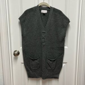Design History Pure Cashmere Ribbed -‎ Charcoal Gray Medium